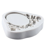 Support bijoux silicone ornements floraux classique décoration gâteau cupcake artisanal blanc respectueux environnement