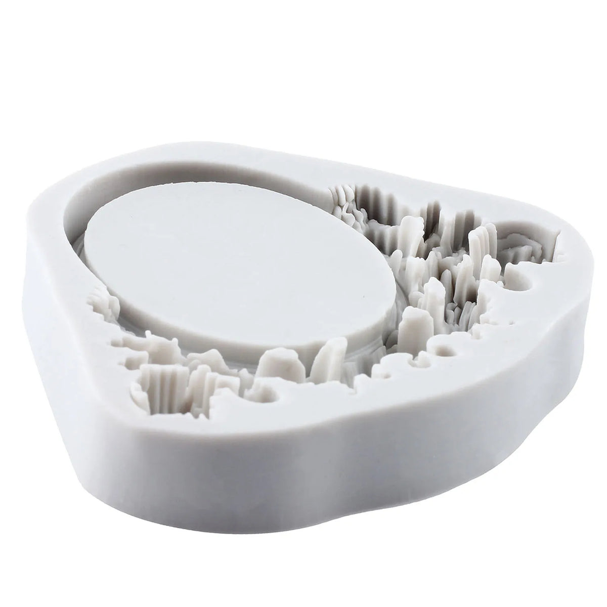 Support bijoux silicone ornements floraux classique décoration gâteau cupcake artisanal blanc respectueux environnement