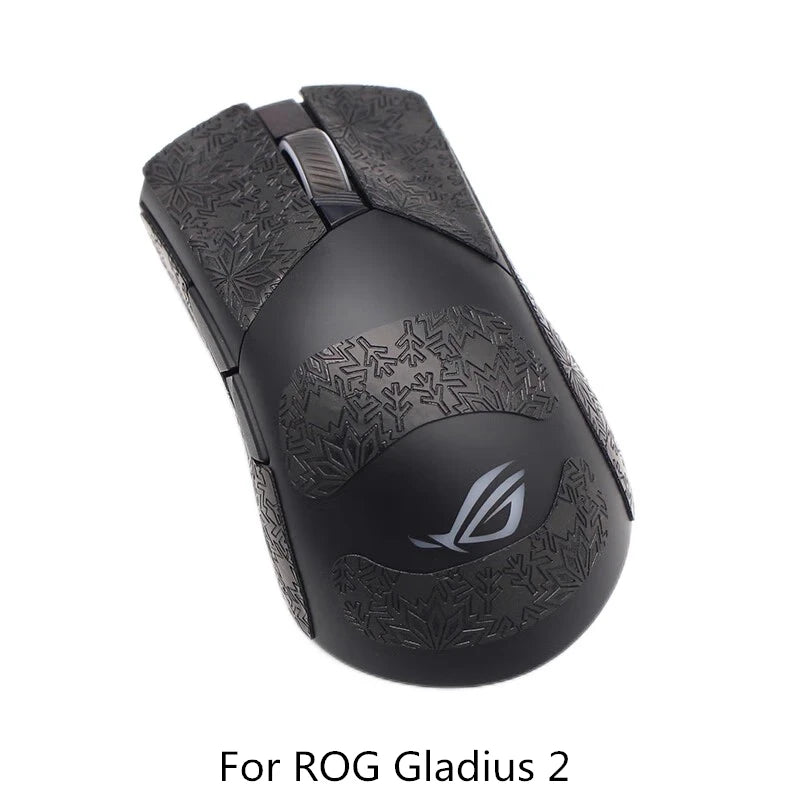 autocollants antiderapants noirs motif geometrique souris gaming rog gladius deux trois