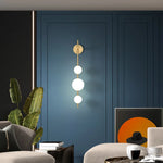 applique murale or sphères translucides éclairage chambre salon entrée moderne LED 65cm 85cm lumière
