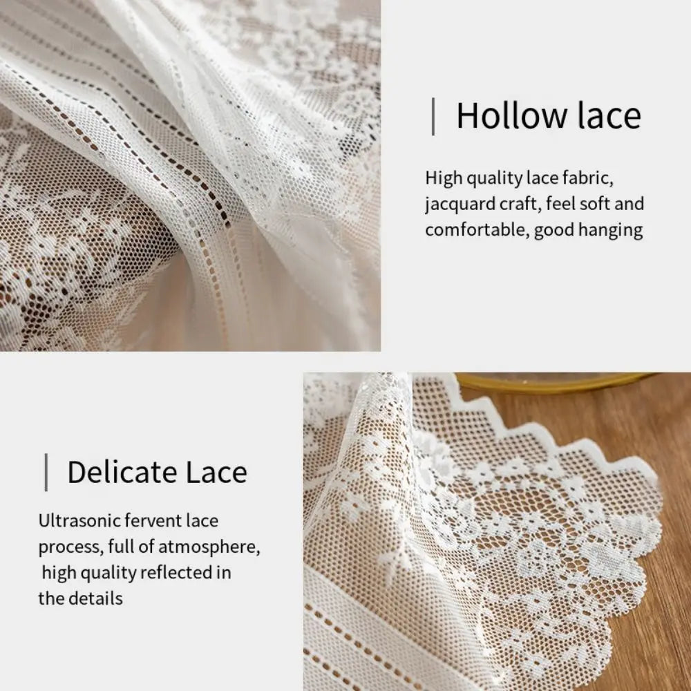 nappe table dentelle fine motifs floraux blanc classique élégante mariage fête automne geometrique PVC