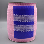ruban dentelle fine blanc bleu rouge rose violet beige 28mm mariage décoration classique��