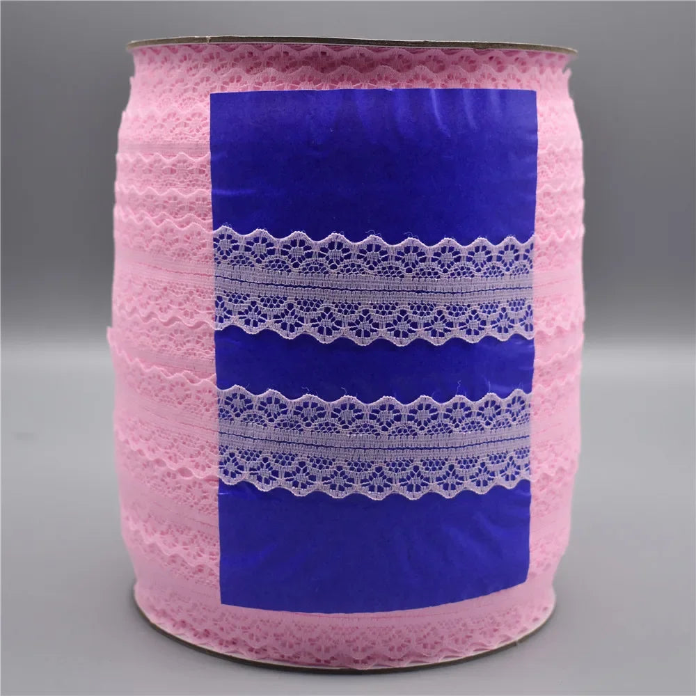 ruban dentelle fine blanc bleu rouge rose violet beige 28mm mariage décoration classique��