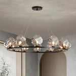 suspension lumineuse moderne scandinave ampoules led noir transparent