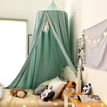 tente lit enfant uni moderne vert menthe rose pâle gris clair rose corail opacité