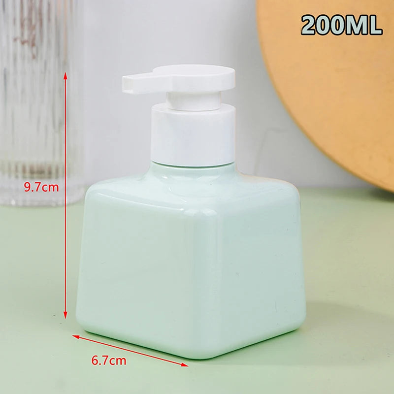 flacons savon liquide 200ml 300ml vert rose blanc mat modernes minimalistes rechargeables voyage