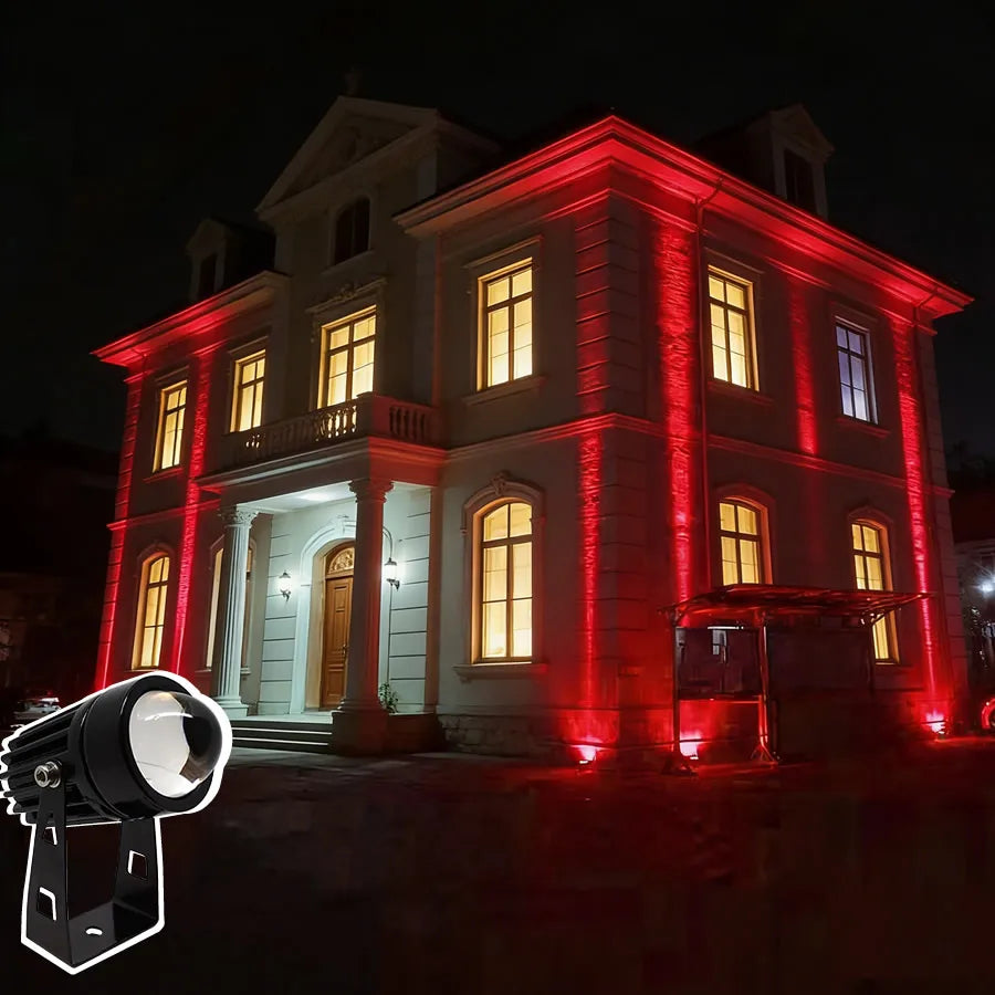 projecteur led extérieur moderne 12w 9w 5w rgb télécommande ip65 clips noir