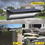 applique murale solaire led radar noir moderne batterie lithium panneau solaire ip65 6v
