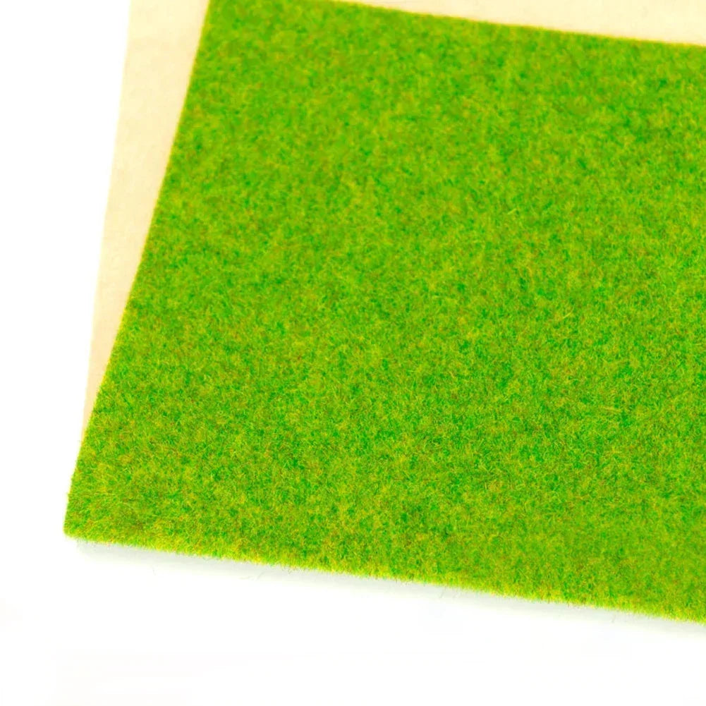 tapis artificiel vert blanc moderne décoration extérieure intérieure diorama 25x25cm