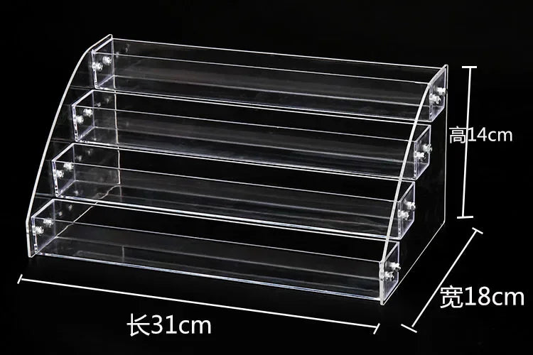 présentoirs cosmétiques transparents étagères réutilisables moderne supports vis fixés minimalistes