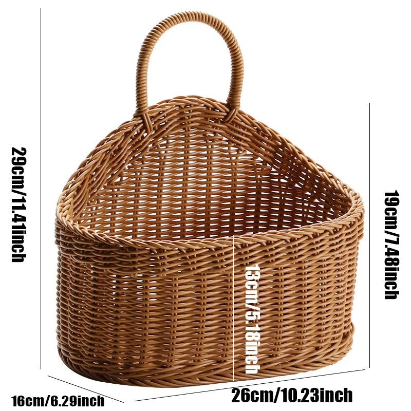 paniers tressés naturels panier suspendu mural rangement fruits légumes crochet scandinave pliable respectueux environnement.storage