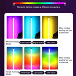 lampe sol led rgb blanc multicolore moderne télécommande minimaliste fixée trépied chambre salon