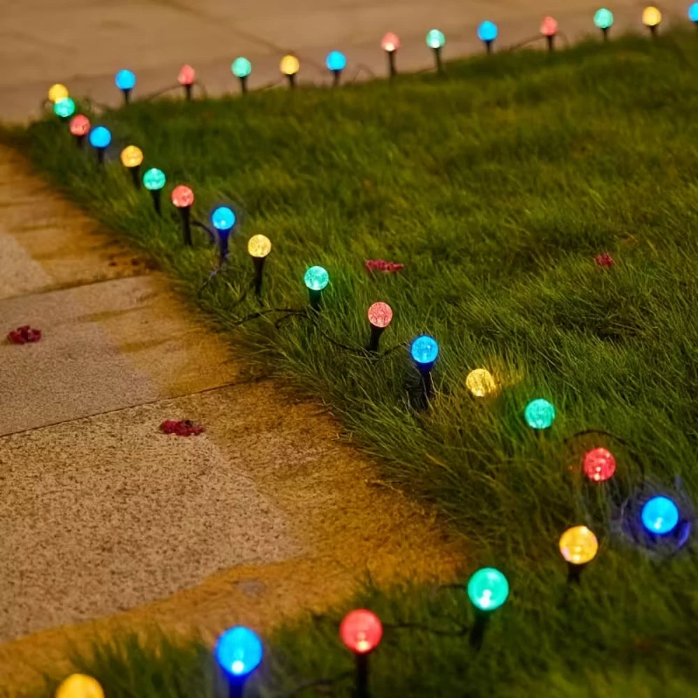 éclairage solaire multicolore translucides modernes jardin noël 20led 30led rgbextérieur patio