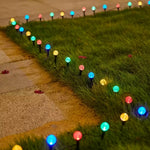 éclairage solaire multicolore translucides modernes jardin noël 20led 30led rgbextérieur patio