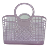 panier bleu vert moderne poignées utilisations multiples empilable plastique rouge jaune grille mailles opacité