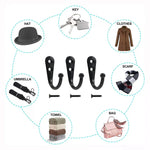 crochet mural moderne noir doré vis support rangement tasse serviette mur lisse opaques