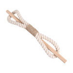 attaches rideau bois tressées bohème rustique six différentes