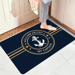 tapis sol marin bleu marine ancre bienvenue corde antidérapant salon chambre