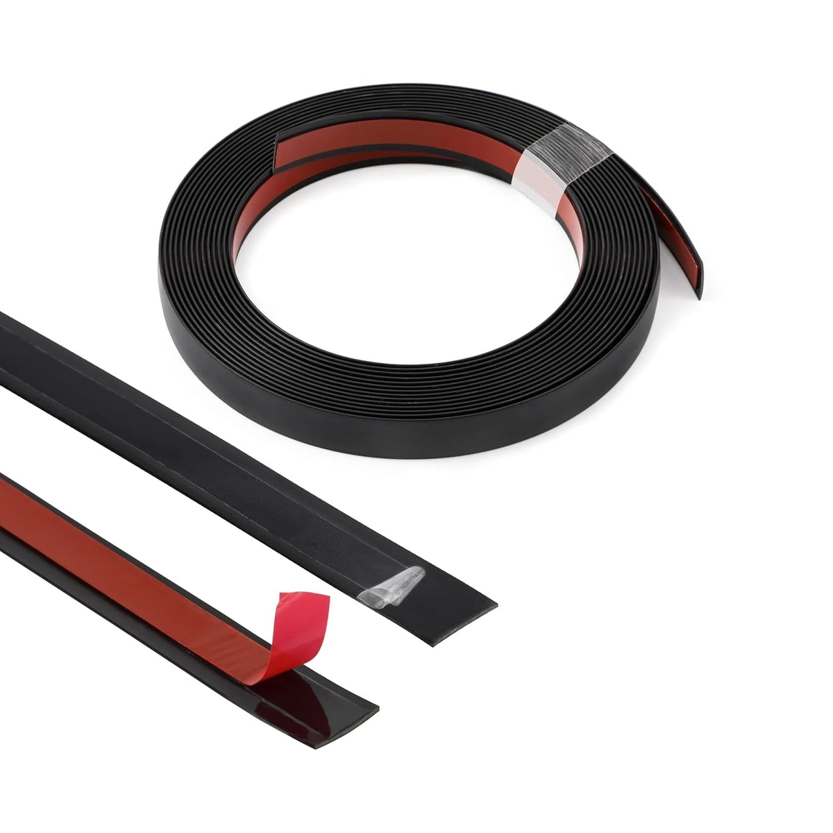 ruban décoratif auto adhésif moderne rayures horizontales surface miroir noir rouge blanc argent 1,5cm