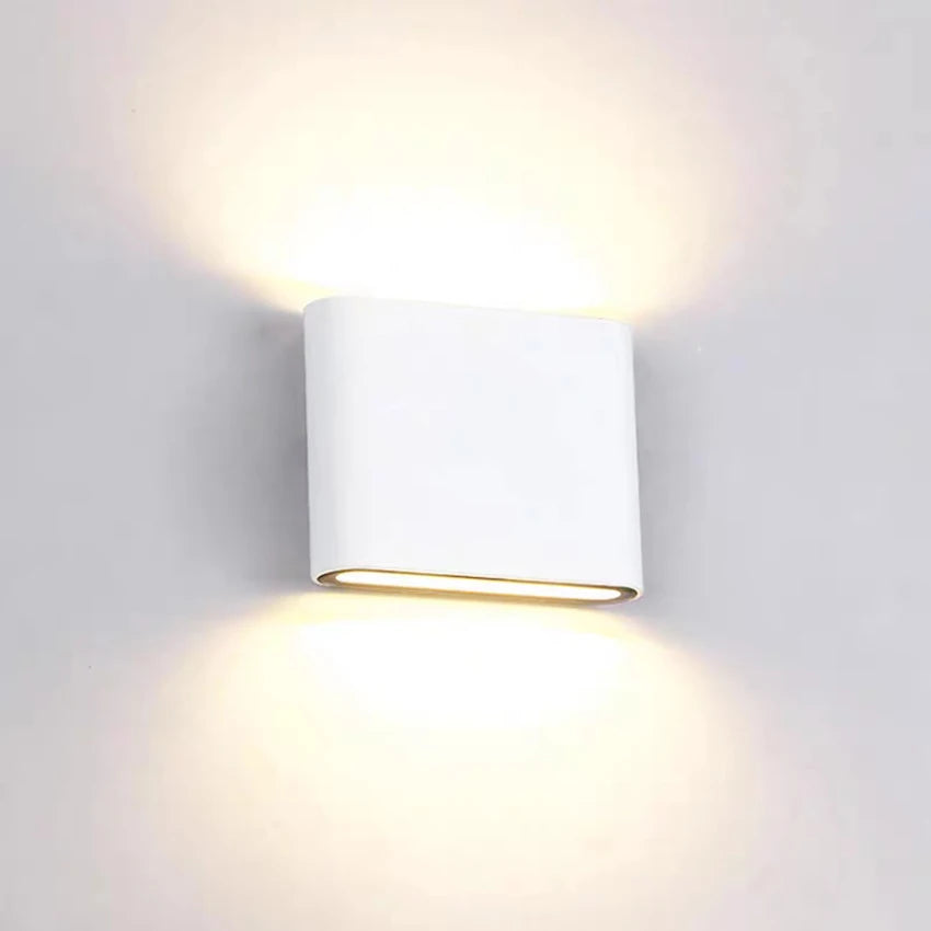 applique murale moderne led 12w 20w blanc noir étanche ip65 aluminium chambre cuisine étude