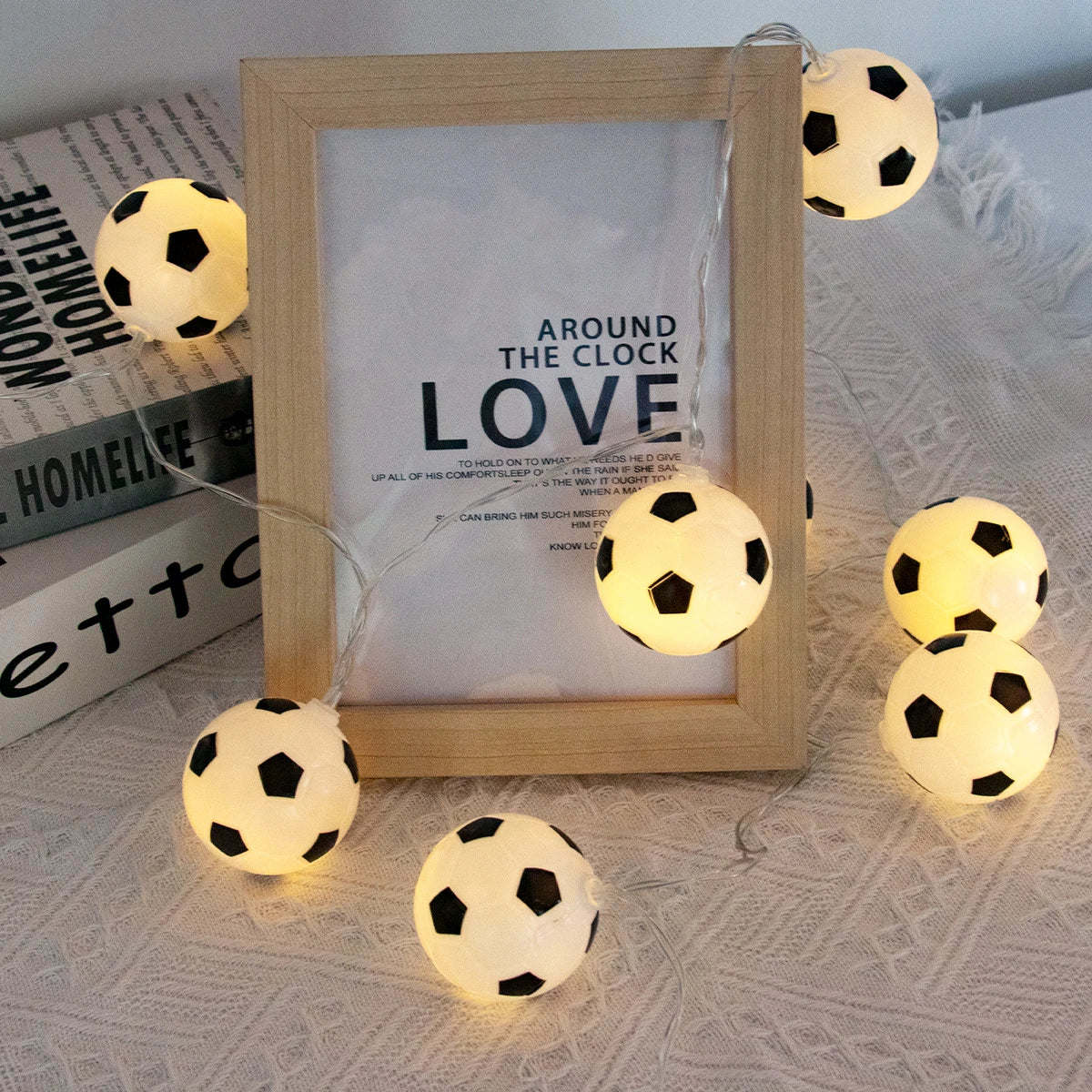 guirlande lumineuse sportive ballons football basketball leds festives chambre enfantsDecorationThèmeFeteAnniversaire