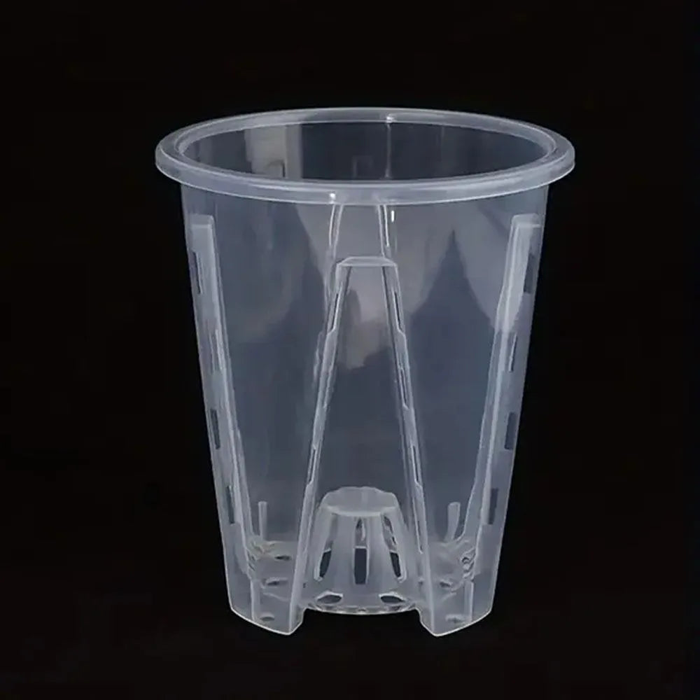 pot fleurs transparent moderne plaque fixation semis 10cm 12cm 14cm 16cm