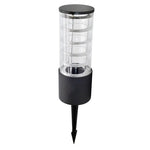 lampe solaire moderne noire transparente barres horizontales ip65 led flux lumineux 2492000