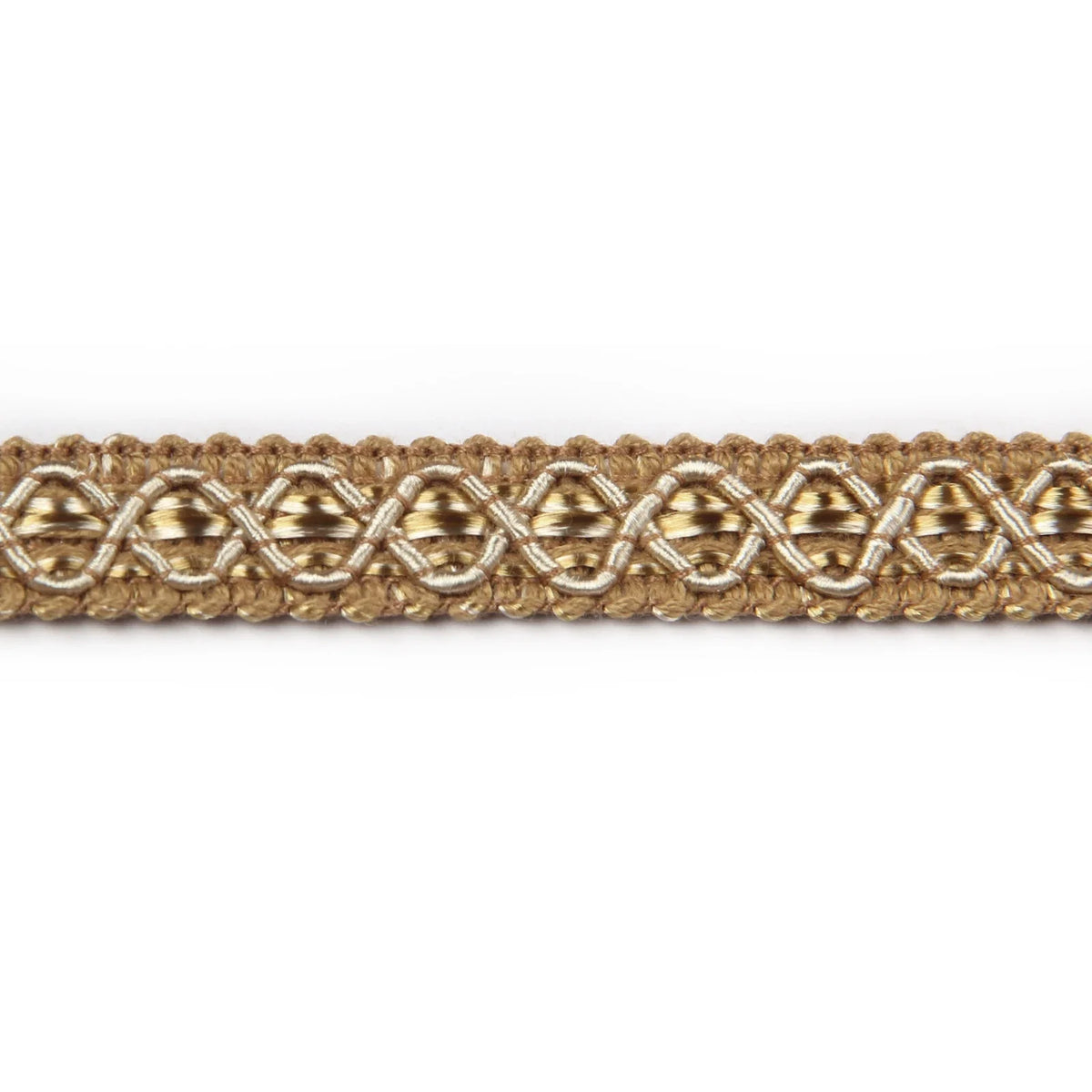 ruban decoratif dentelle geometrique doré beige classique 1cm elastic soluble echangable decoration