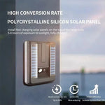 lampe murale solaire pliable détecteur mouvement panneau led noir bleu moderne ip65 abs