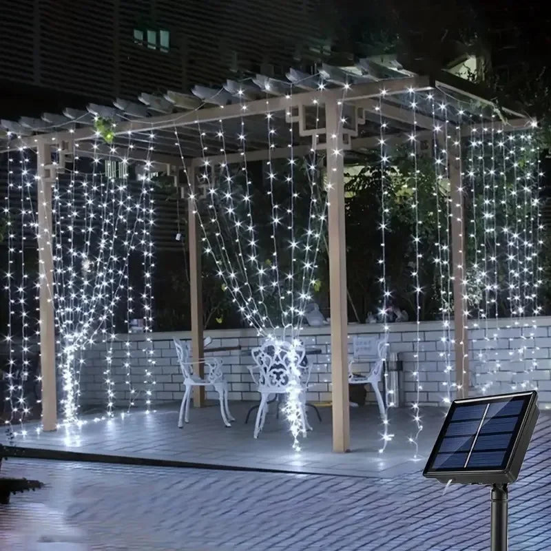 guirlande lumineuse solaire étoiles blanc chaud froid multicolore moderne vacancesextérieurjardin