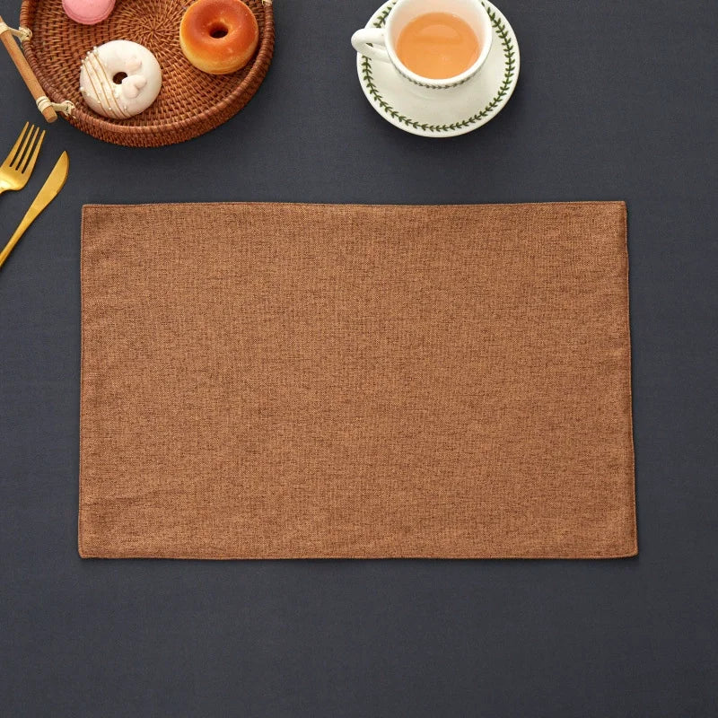 serviettes table beiges toile lin classiques respectueuses environnement 12x18''