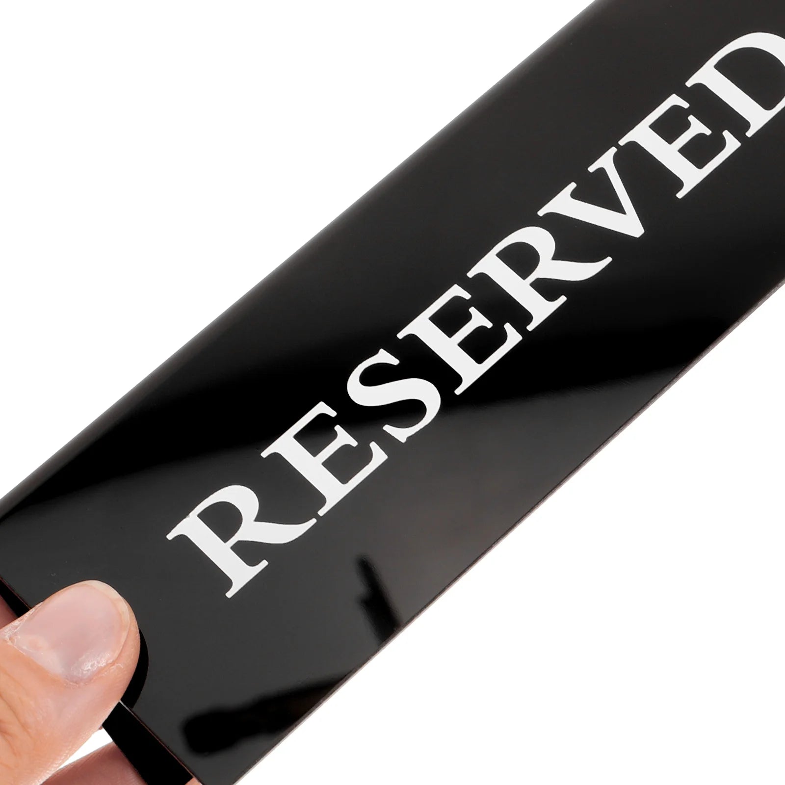 Panneaux réservés acrylique noir pour décoration de table chic