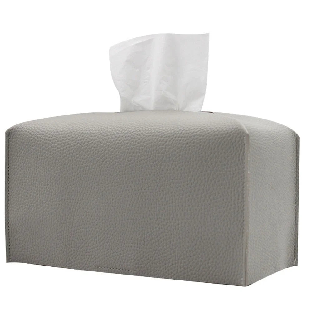 boîte mouchoirs simili cuir moderne blanc salon nuit vanity organizer support comptoir rembourrage hygiène