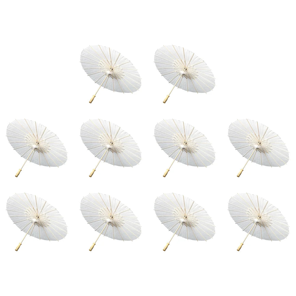 parapluie traditionnel blanc sans motif opacité vintage poignée bois résistant soleil