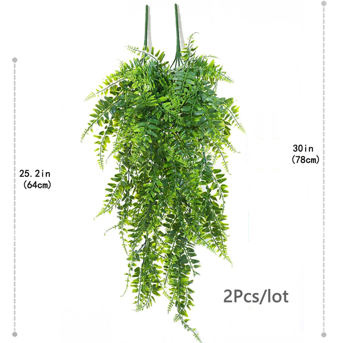 plantes artificielles suspendues feuilles vertes modernes minimalisteextérieur accrochées cordelettes support suspension