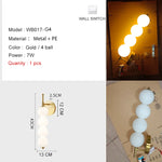 appliques murales modernes boules effet cristallisé noir blanc or led 45x45cm