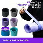 bracelet fixation tapis yoga noir gris violet bleu rose marron simple durable rapide