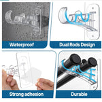 supports tringles rideaux adhésifs transparents modernes double fixation sans perçage tringles adaptatives rideaux