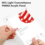 cadre photo moderne transparent acrylique incliné support papier documents clips métalliques A5