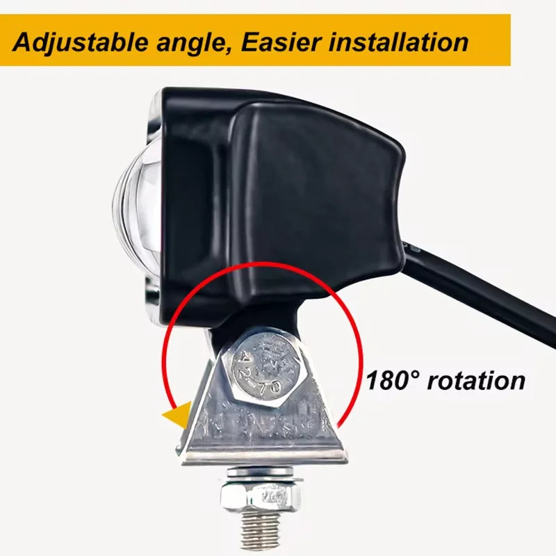 lampe led travail noire ip67 30w vis rouge câble moderne vehículo