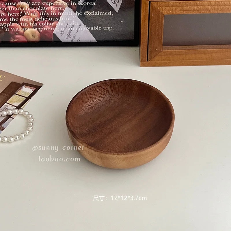 plateau rangement bois oval moderne organise bijoux livres objets ménagers
