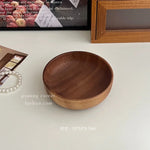 plateau rangement bois oval moderne organise bijoux livres objets ménagers