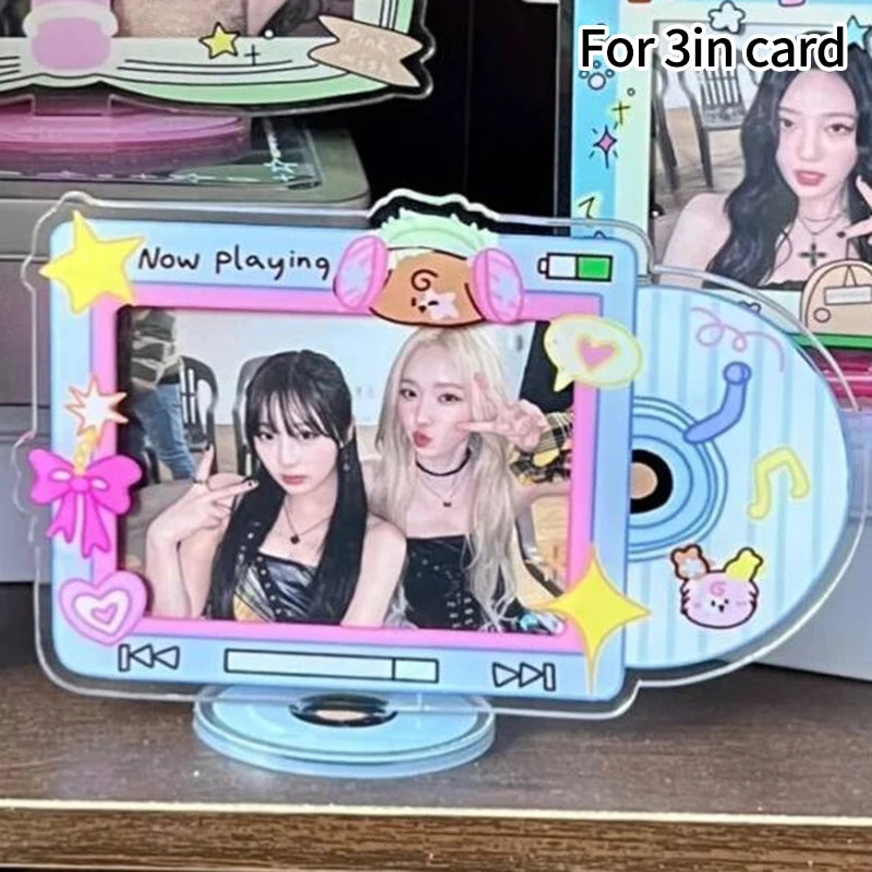 cadre photo transparent kpop coeurs papillons now playing angel puppy mignon rétro