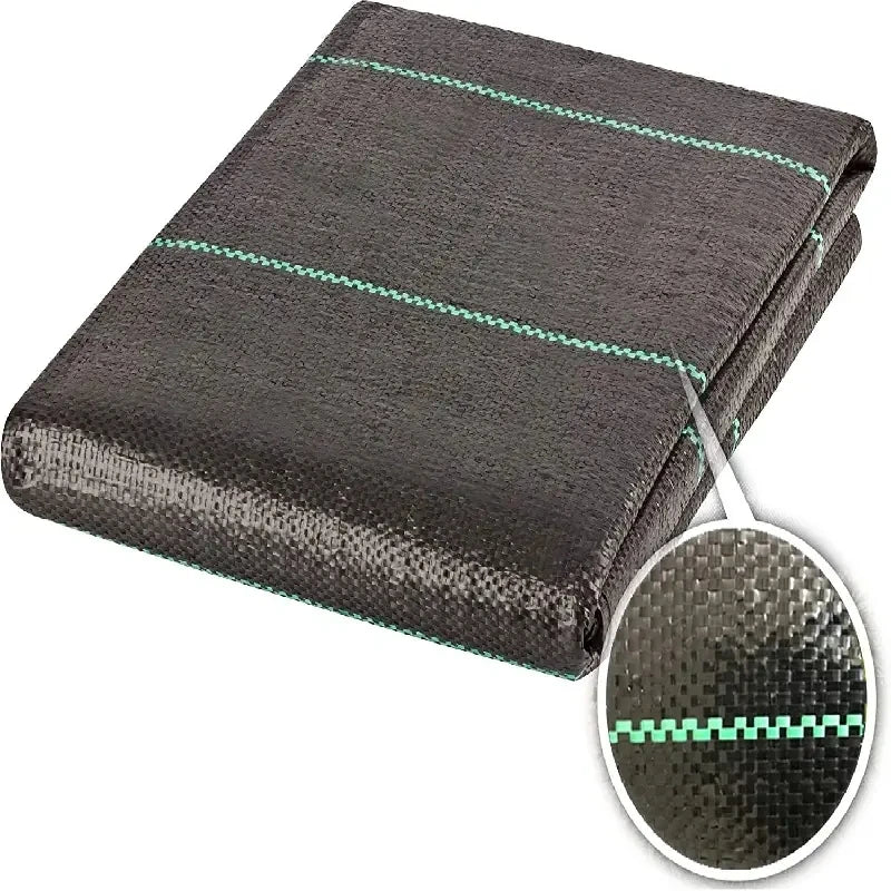 tapis jardin noir vert rayures adhésif robuste polypropylène couverture sol moderne jardinage fleurs légumes