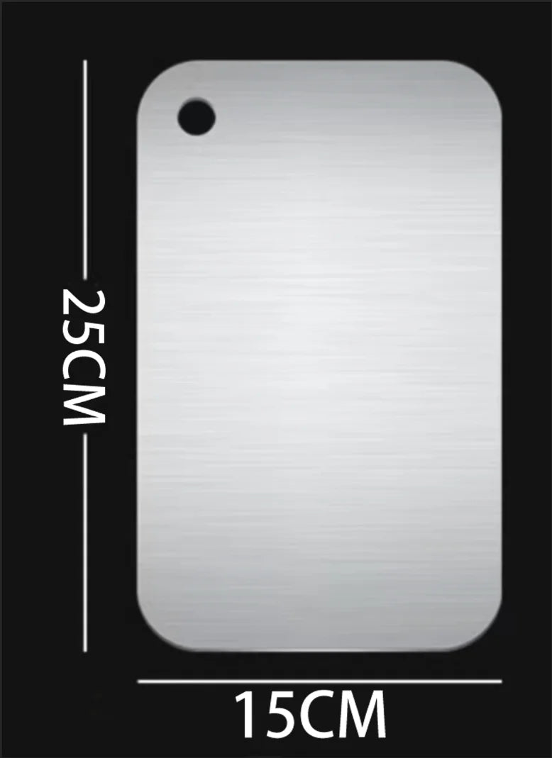 planche découpe acier inoxydable titane double face portable qualité alimentaire moderne poignée