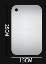 planche découpe acier inoxydable titane double face portable qualité alimentaire moderne poignée