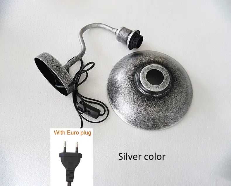 lampe murale industrielle vintage bronze noir argenté prise fixée mur adaptable cuisine salle manger