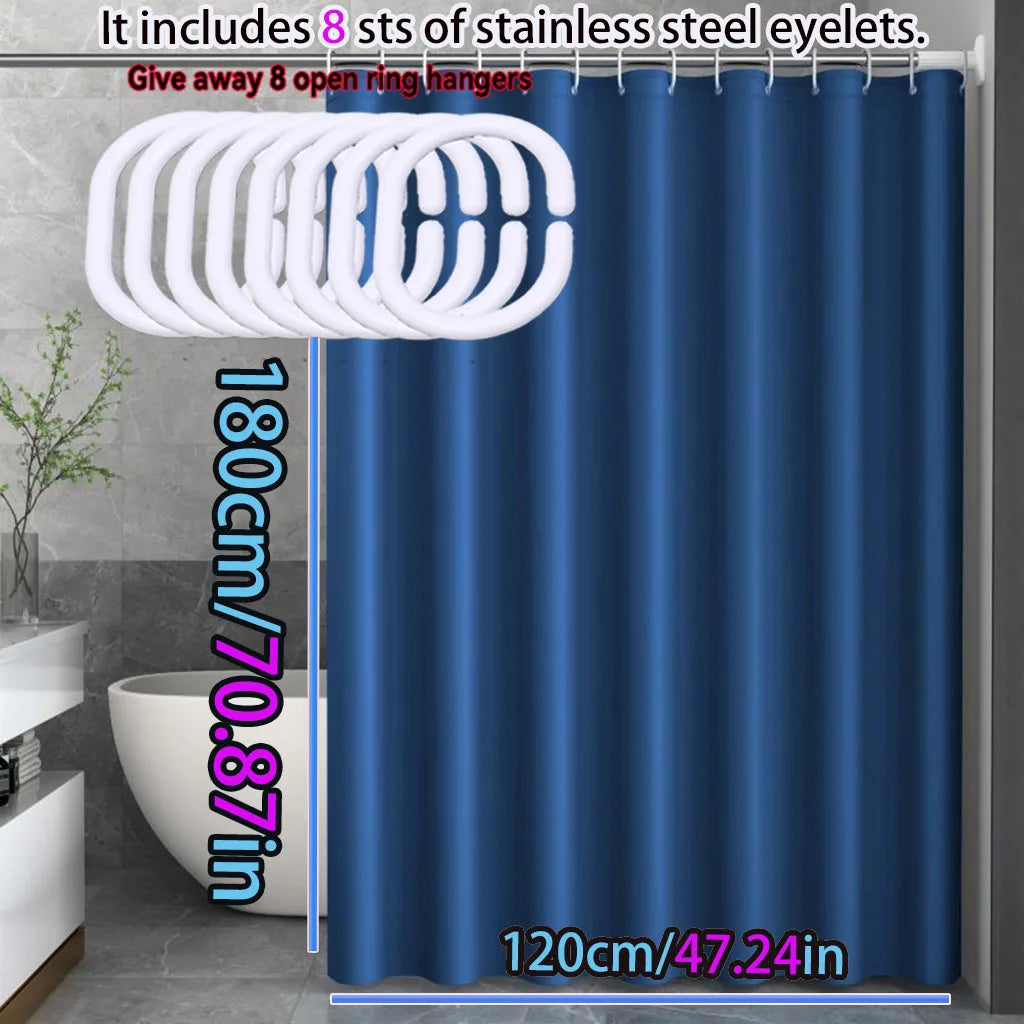 rideau douche bleu marine uni moderne opacité 180cm 120cm 150cm 200cm respectueux environnement