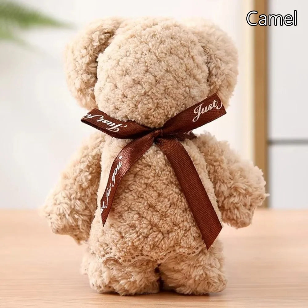 serviette ours peluche fourrure douce marron rouge blanc rose bleu clair beige jaune clair