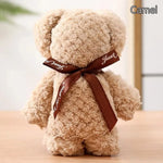 serviette ours peluche fourrure douce marron rouge blanc rose bleu clair beige jaune clair